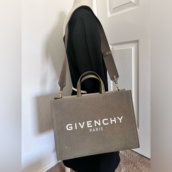 Givenchy Medium G-Tote Dark Khaki bag in canvas New With Tag and Dust Bag - Picture 10 of 10